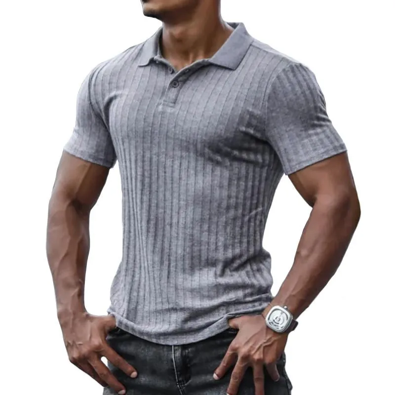 Men's Casual Slim Fit Muscle Short Sleeve Polo Shirt 55539149TO sold by Manly