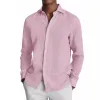 Men's Casual Lapel Slim Fit Long Sleeve Shirt 86103615M sold by Manly