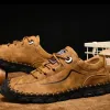 MEN'S CASUAL LACE UP HANDMADE SHOES 26804208M sold by Manly