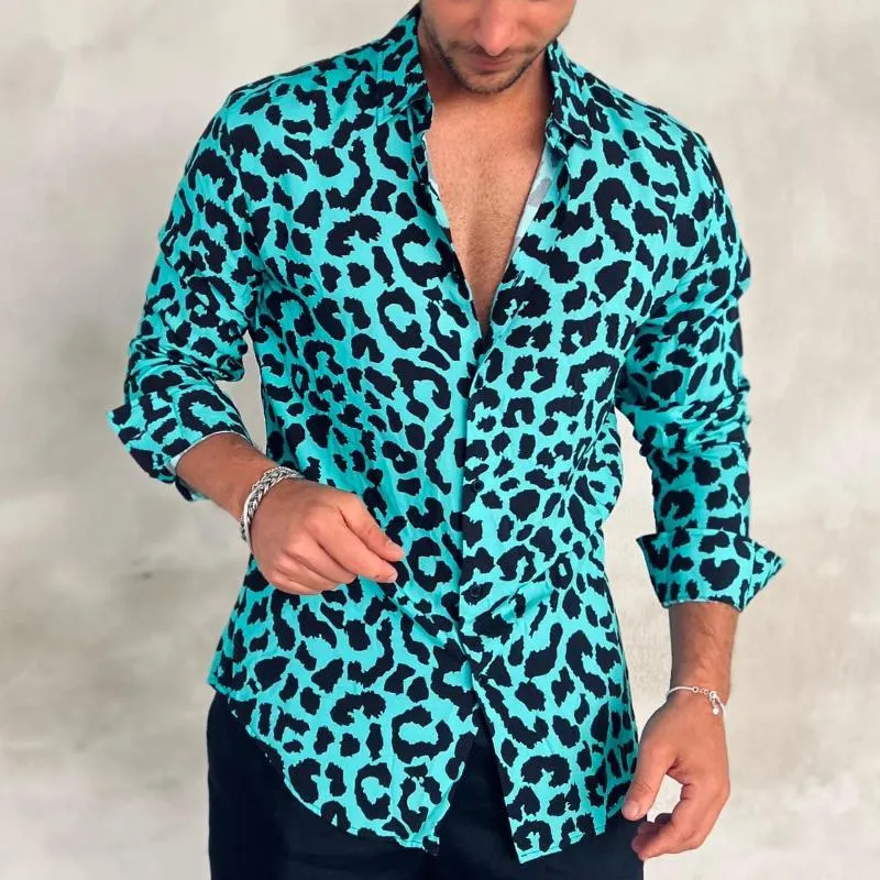 Men's Casual Leopard Print Contrast Shirt 44002491TO sold by Manly product image thumbnail 2