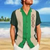 Men's Casual Printed Cuban Collar Short Sleeve Shirt 18440425Y sold by Manly
