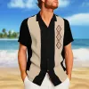 Men's Casual Printed Cuban Collar Short Sleeve Shirt 18440425Y sold by Manly