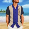 Men's Casual Printed Cuban Collar Short Sleeve Shirt 18440425Y sold by Manly