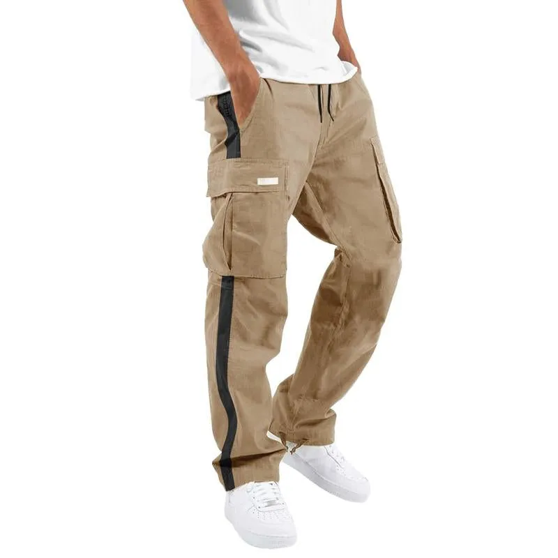Men's Drawstring Drawstring Pocket Color Block Trousers 76983966X sold by Manly product image thumbnail 2