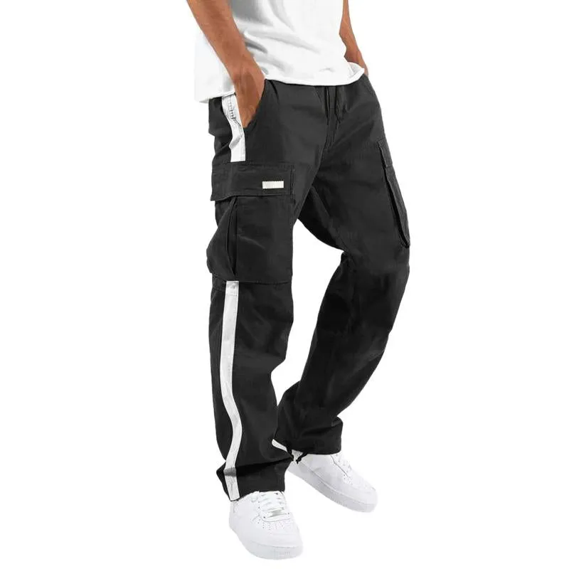 Men's Drawstring Drawstring Pocket Color Block Trousers 76983966X sold by Manly product image thumbnail 3