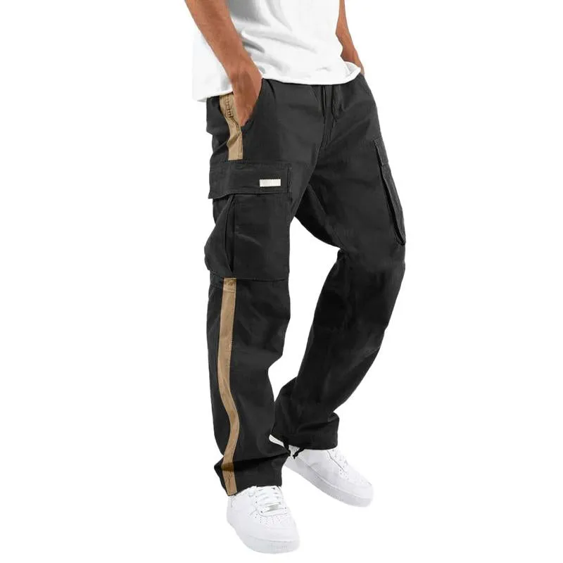 Men's Drawstring Drawstring Pocket Color Block Trousers 76983966X sold by Manly product image thumbnail 5