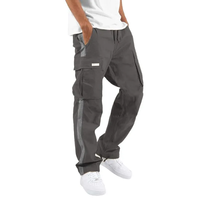 Men's Drawstring Drawstring Pocket Color Block Trousers 76983966X sold by Manly product image thumbnail 4
