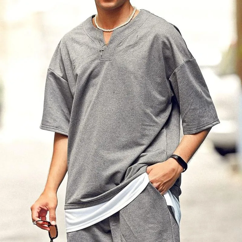 Men's Casual Sports V-neck Short-sleeved T-shirt 88787646TO sold by Manly product image thumbnail 2