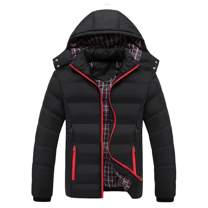 Men's Hooded Solid Color Short Padded Coat 89261827Z sold by Manly product image thumbnail 2