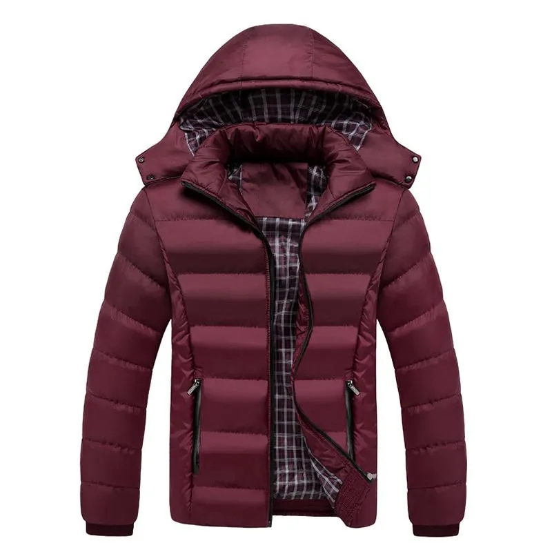 Men's Hooded Solid Color Short Padded Coat 89261827Z sold by Manly product image thumbnail 4