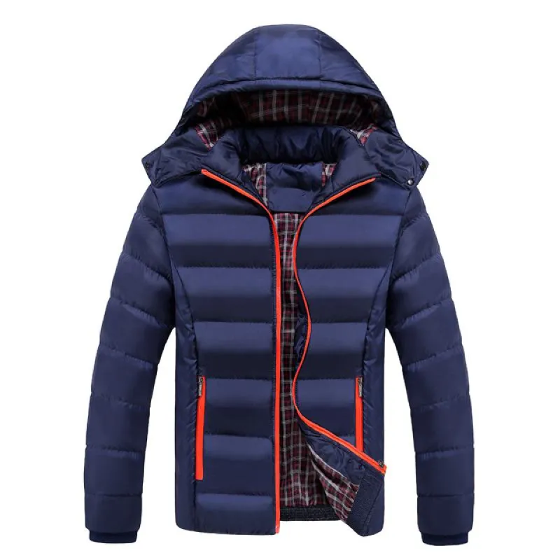 Men's Hooded Solid Color Short Padded Coat 89261827Z sold by Manly