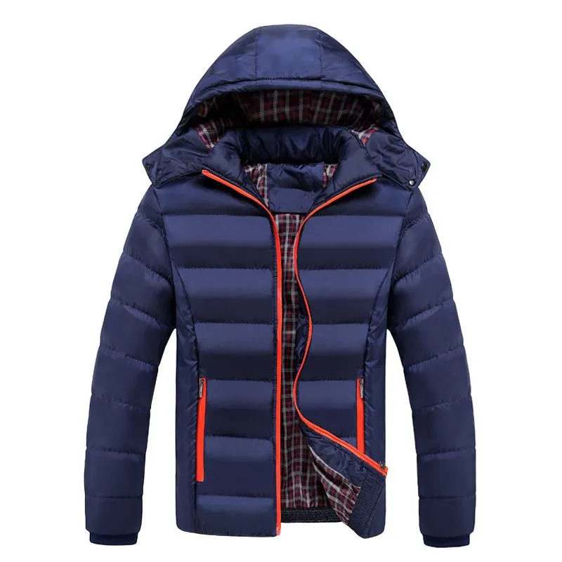 Men's Hooded Solid Color Short Padded Coat 89261827Z sold by Manly