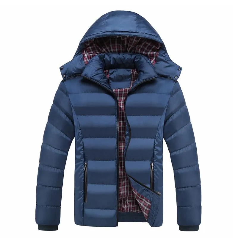Men's Hooded Solid Color Short Padded Coat 89261827Z sold by Manly product image thumbnail 3
