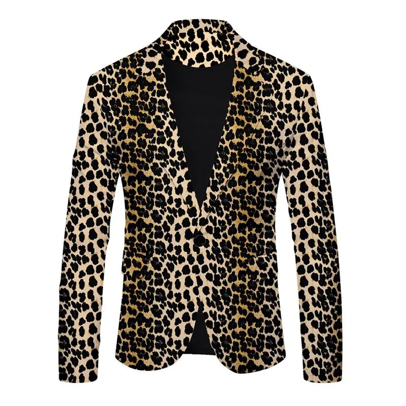 Men's Leopard Print Single Button Blazer 98661062X sold by Manly product image thumbnail 3