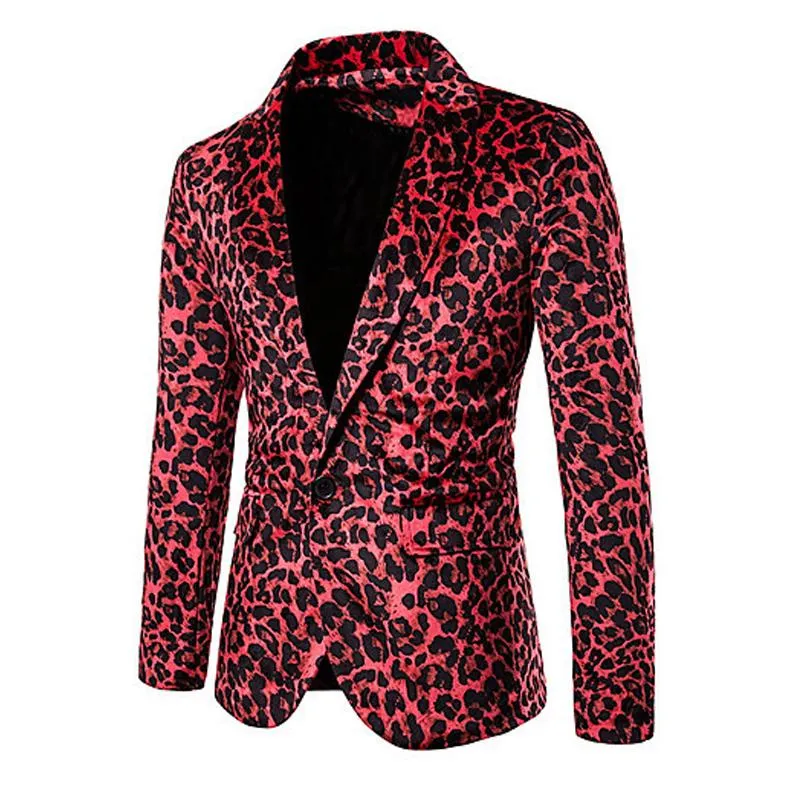 Men's Leopard Print Single Button Blazer 98661062X sold by Manly product image thumbnail 5