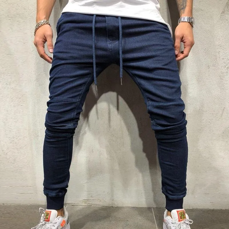Men's Casual Solid Color Drawstring Jeans 35841881Y sold by Manly product image thumbnail 5