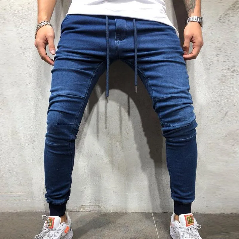 Men's Casual Solid Color Drawstring Jeans 35841881Y sold by Manly product image thumbnail 2