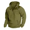 Men's Solid Color Casual Pullover Zipper Hooded Sweatshirt 74333834X sold by Manly