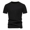 Men's Solid Waffle Small V Neck Short Sleeve Casual T-shirt 78383612Z sold by Manly