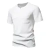 Men's Solid Waffle Small V Neck Short Sleeve Casual T-shirt 78383612Z sold by Manly