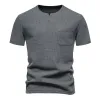 Men's Solid Waffle Small V Neck Short Sleeve Casual T-shirt 78383612Z sold by Manly