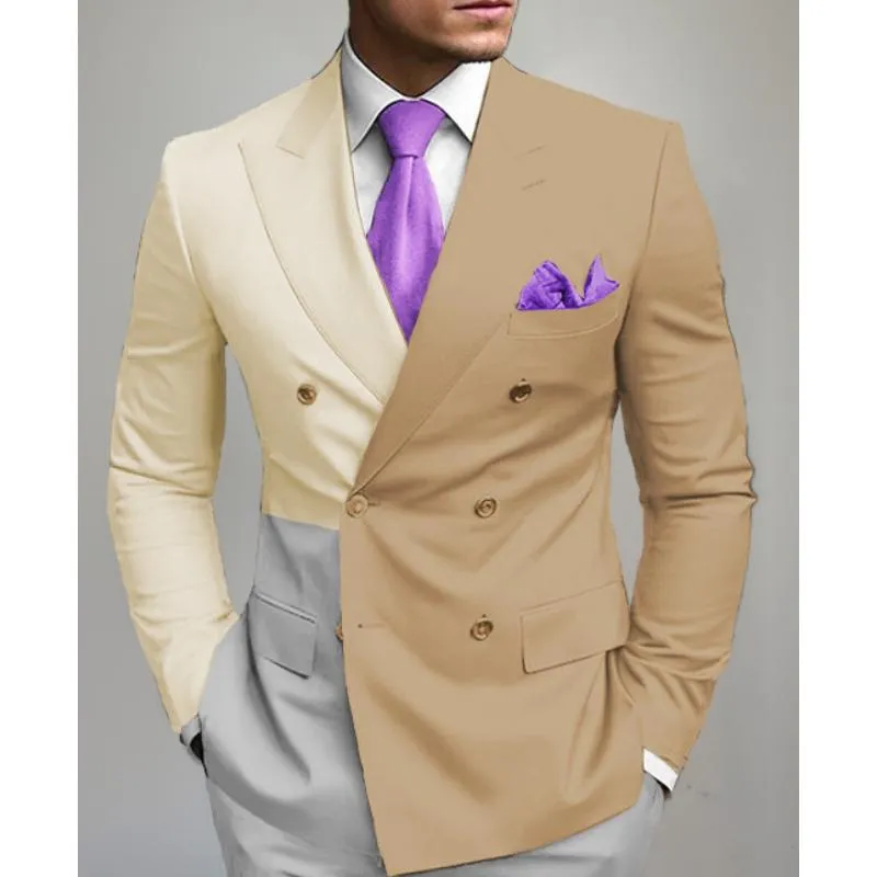 Men's Colorblock Print Double Breasted Blazer 88843292Y sold by Manly product image thumbnail 2