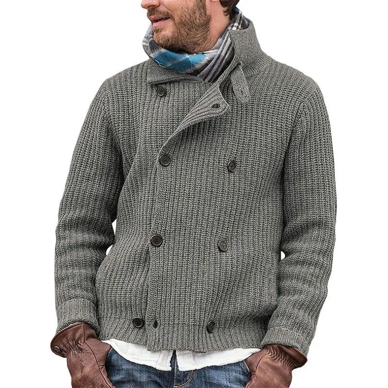 Men's Solid Color Button Knit Jacket 60091809X sold by Manly