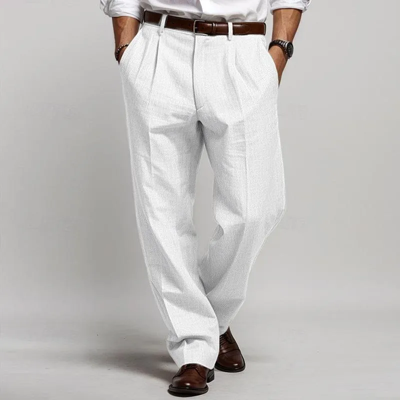 Men's Casual Thin Linen Breathable Loose Suit Pants 80989064M sold by Manly product image thumbnail 2