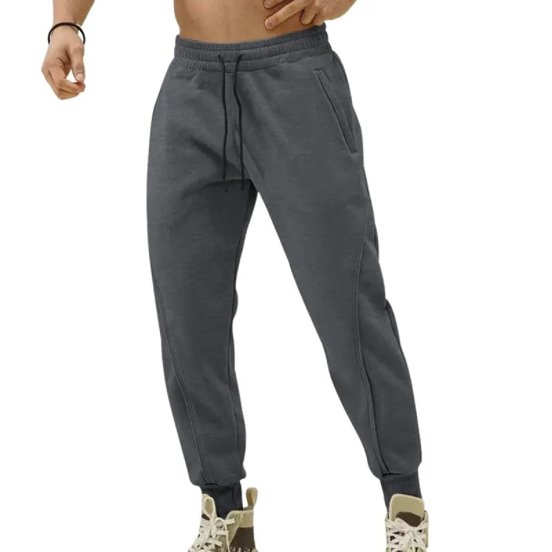 Men's Solid Color Elastic Waist Sports Pants 65821523Z sold by Manly