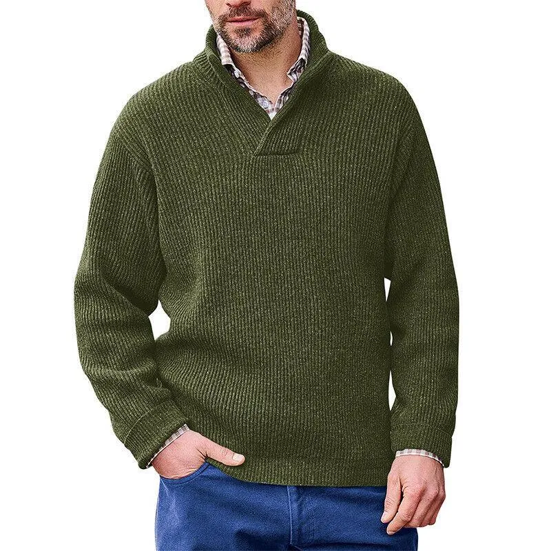 Men's Casual Solid Color V Neck Loose Long Sleeve Pullover Sweater 88333348M sold by Manly product image thumbnail 4