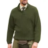 Men's Casual Solid Color V Neck Loose Long Sleeve Pullover Sweater 88333348M sold by Manly