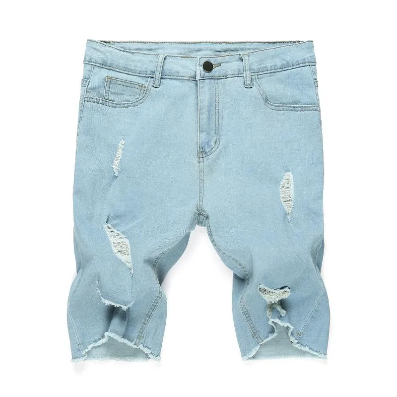 Men's Retro Distressed Holes Denim Shorts 76452806Z sold by Manly product image thumbnail 5