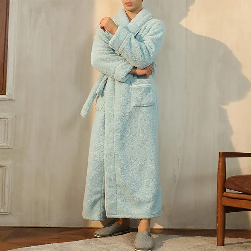 Men's Casual Lapel Belt Extended Pajama Robe 65673945M sold by Manly product image thumbnail 3