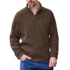 Men's Casual Solid Color V Neck Loose Long Sleeve Pullover Sweater 88333348M sold by Manly