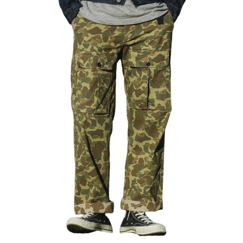 Men's Camouflage Straight Loose Multi-pocket Cargo Pants 82528557Z sold by Manly
