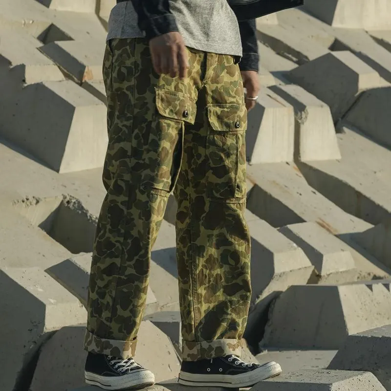 Men's Camouflage Straight Loose Multi-pocket Cargo Pants 82528557Z sold by Manly product image thumbnail 4