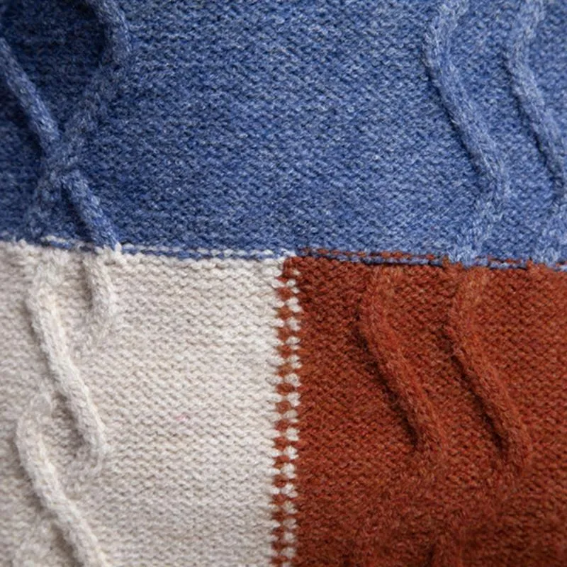 Men's Color Block Round Neck Long Sleeve Knit Casual Sweater 40290605Z sold by Manly product image thumbnail 5