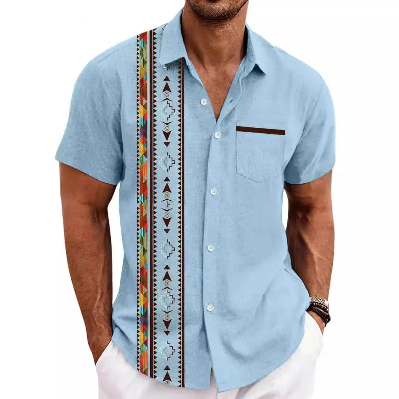 Men's Ethnic Print Short-Sleeved Shirt 65581368Y sold by Manly product image thumbnail 3