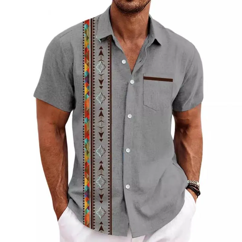 Men's Ethnic Print Short-Sleeved Shirt 65581368Y sold by Manly product image thumbnail 2