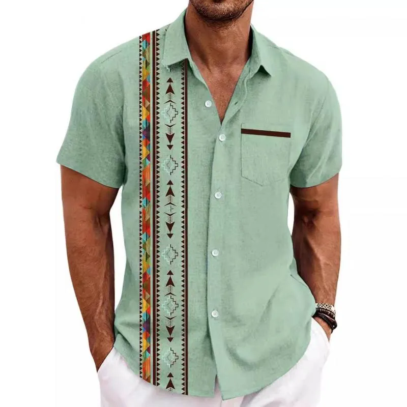 Men's Ethnic Print Short-Sleeved Shirt 65581368Y sold by Manly product image thumbnail 5