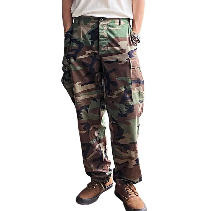 Men's Retro Casual Camouflage Pocket Cargo Pants 23556947TO sold by Manly