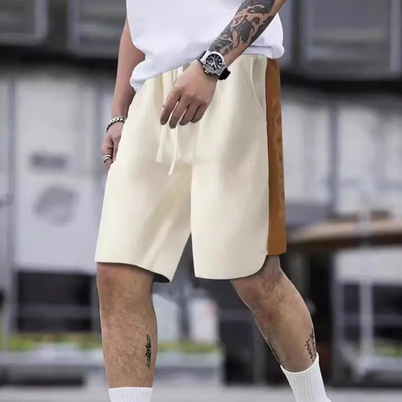Men's Color Block Waffle Loose Shorts 95770936X sold by Manly product image thumbnail 2