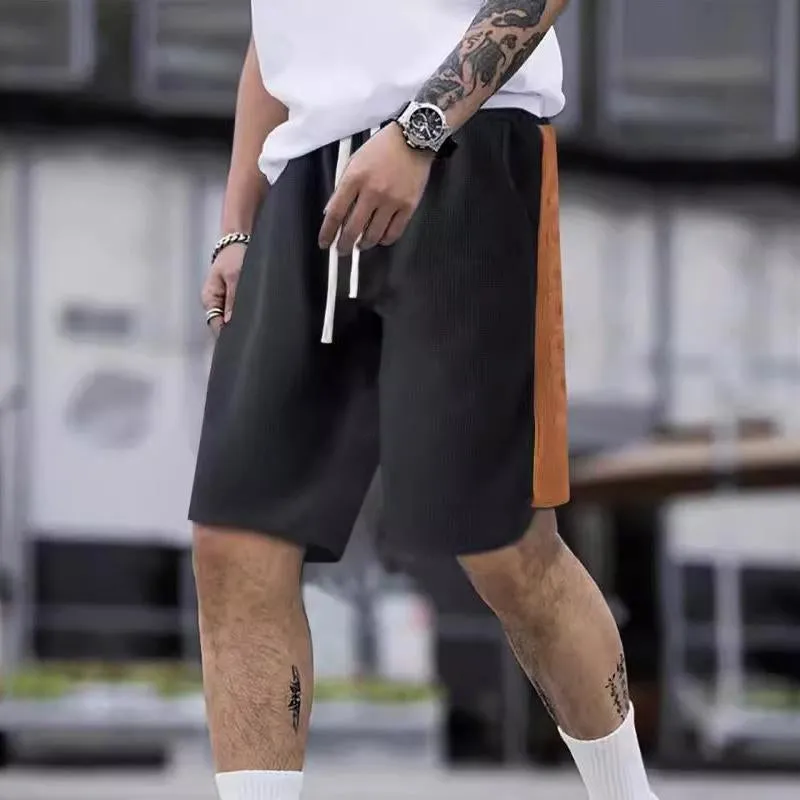 Men's Color Block Waffle Loose Shorts 95770936X sold by Manly product image thumbnail 3