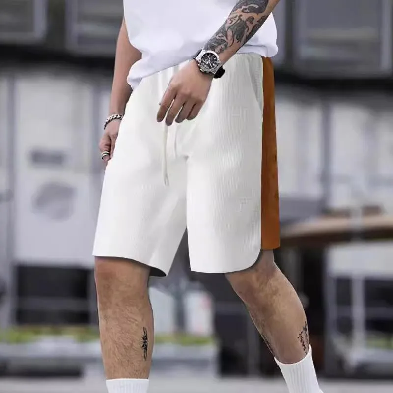 Men's Color Block Waffle Loose Shorts 95770936X sold by Manly product image thumbnail 5