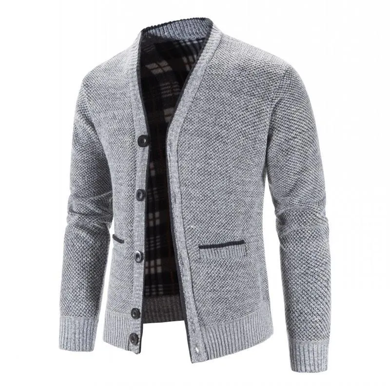 Men's Fleece V-neck Cardigan Jacket 50350724X sold by Manly product image thumbnail 2