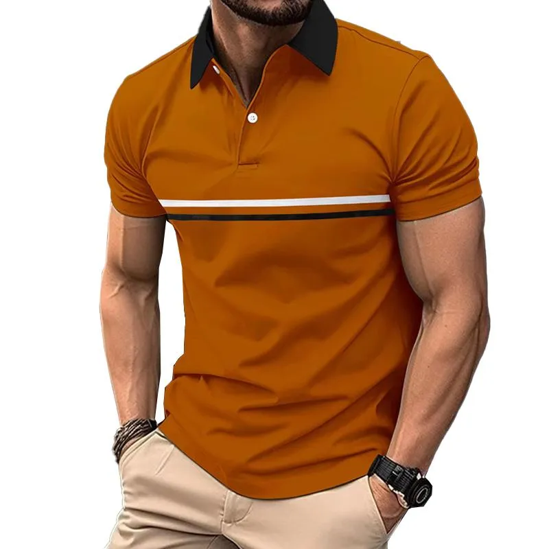 Men's Button Stitching Sports Lapel Short Sleeve Polo Shirt 99450086X sold by Manly product image thumbnail 2