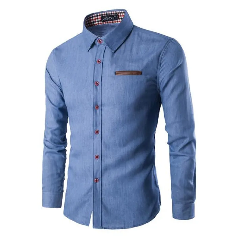MEN'S POCKET DENIM SHIRT 60231555X sold by Manly