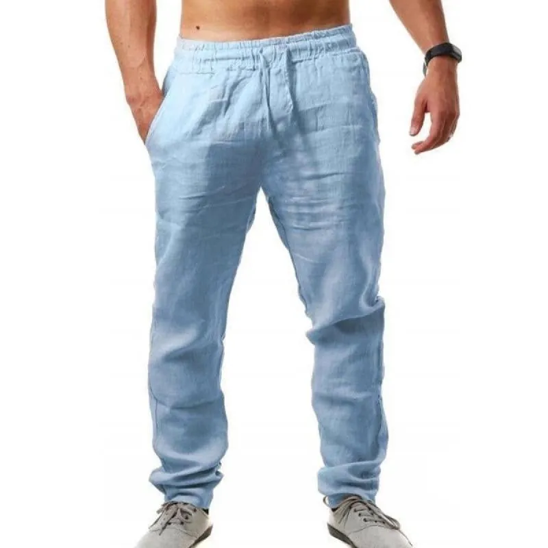 Men's Breathable Linen Loose Trousers 37929212Y sold by Manly