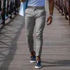 Men's Solid Cotton Loose Elastic Waist Casual Pants 09384509Z sold by Manly