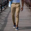 Men's Solid Cotton Loose Elastic Waist Casual Pants 09384509Z sold by Manly
